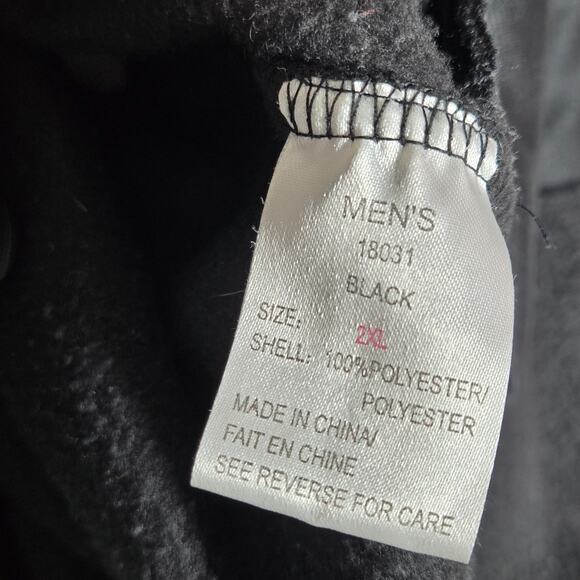 Woolrich Fleece Vest Mens 2XL Black Outdoor Core Zip Front Warm Winter Layer - Picture 8 of 12